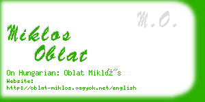 miklos oblat business card